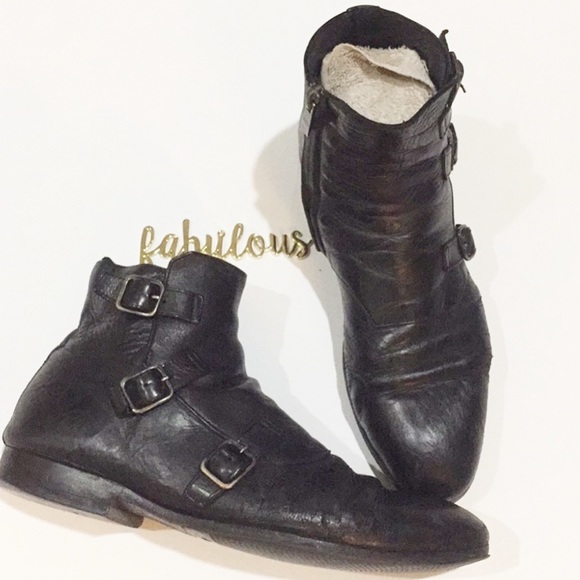 Alexander McQueen Other - Alexander Mcqueen black leather triple buckle boot